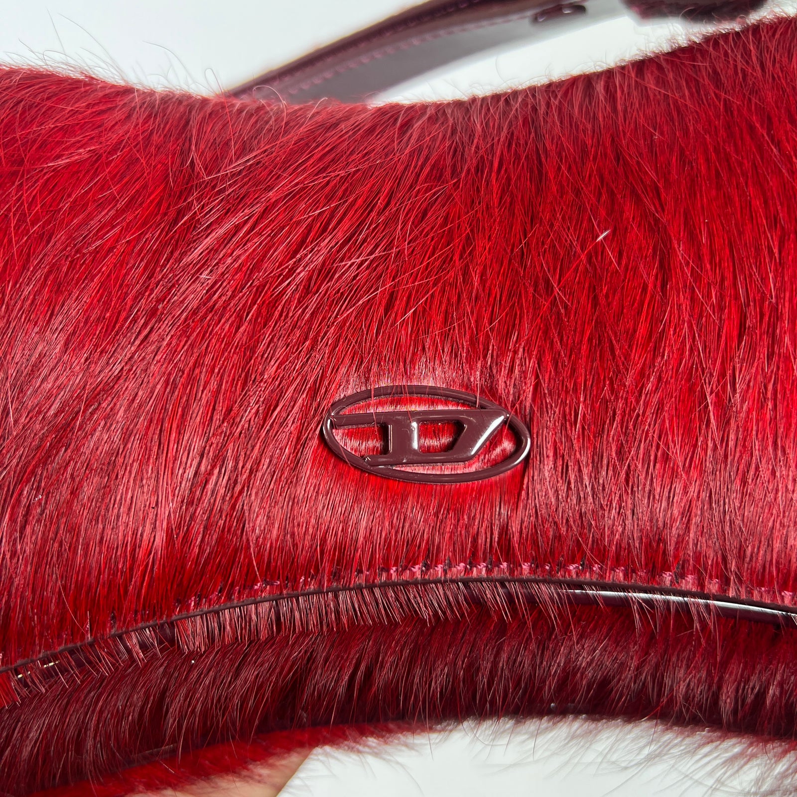 Diesel Pony Hair Calf-Leather Play Clutch Bag