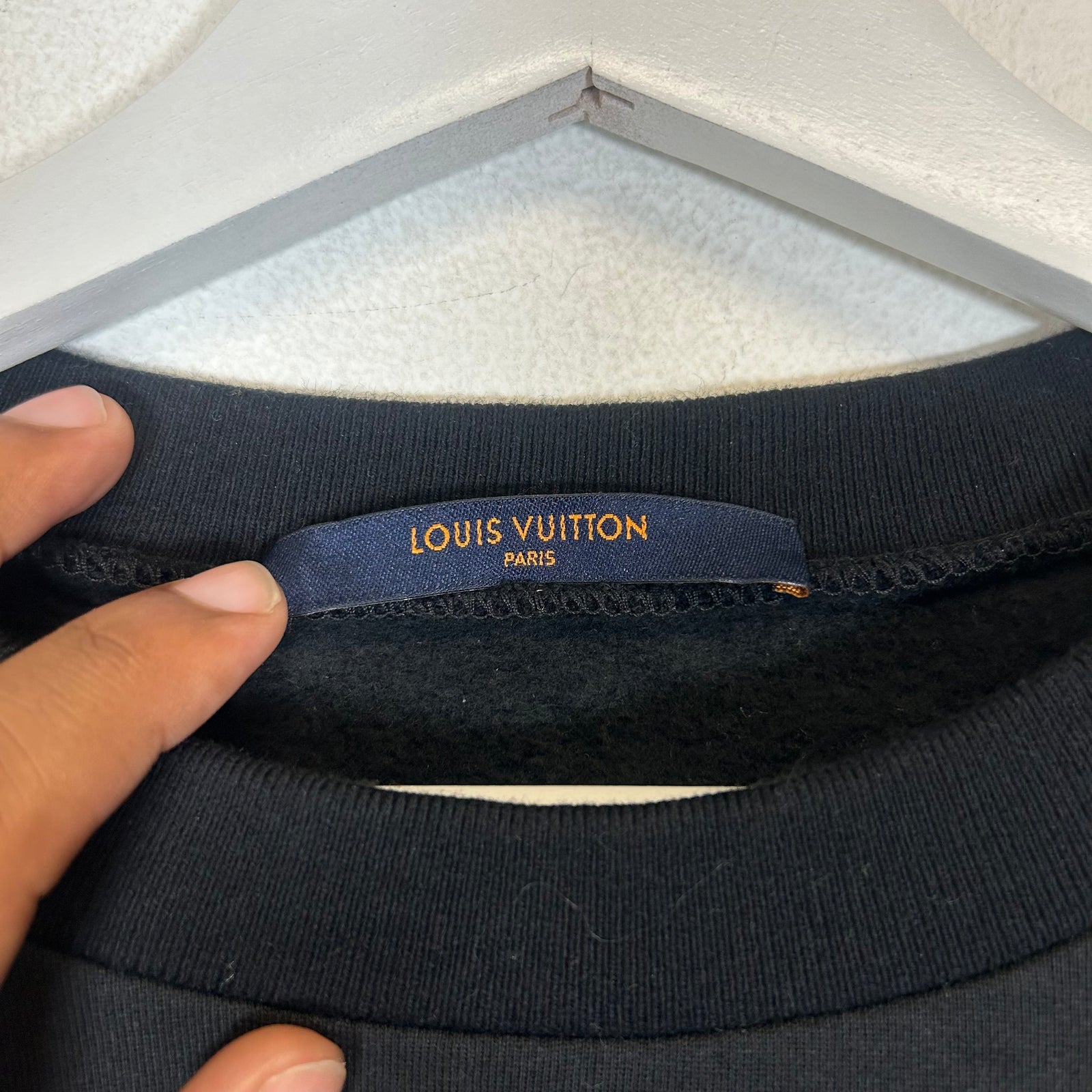 Louis Vuitton Black 'Connect The Dots' Embroidered Crewneck Size XL