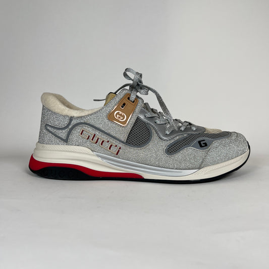 Gucci Ultrapace Silver Sparkle Size 12