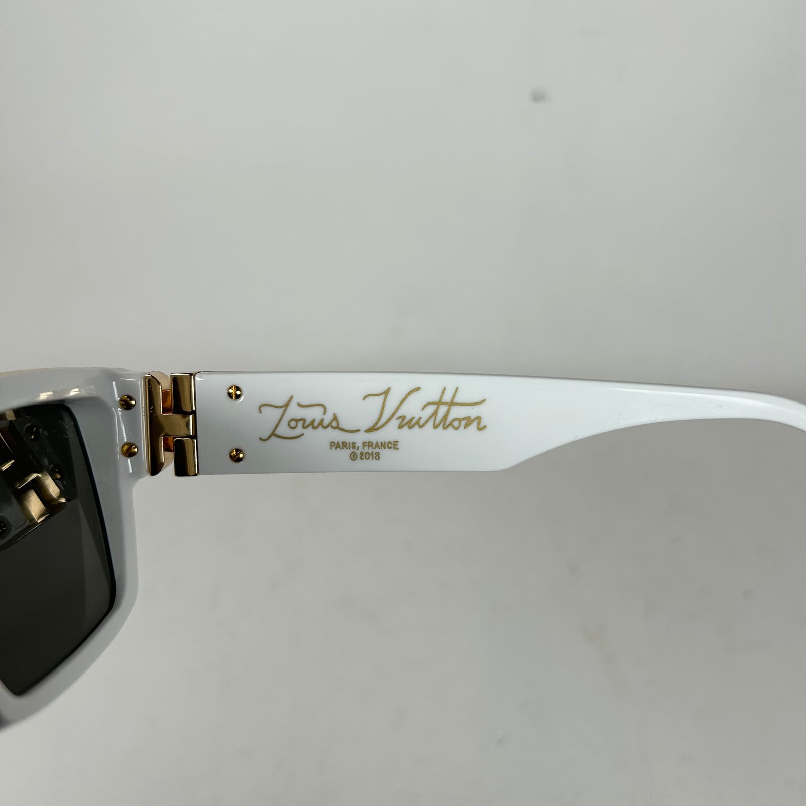Louis Vuitton White/Gold Millionaire Sunglasses
