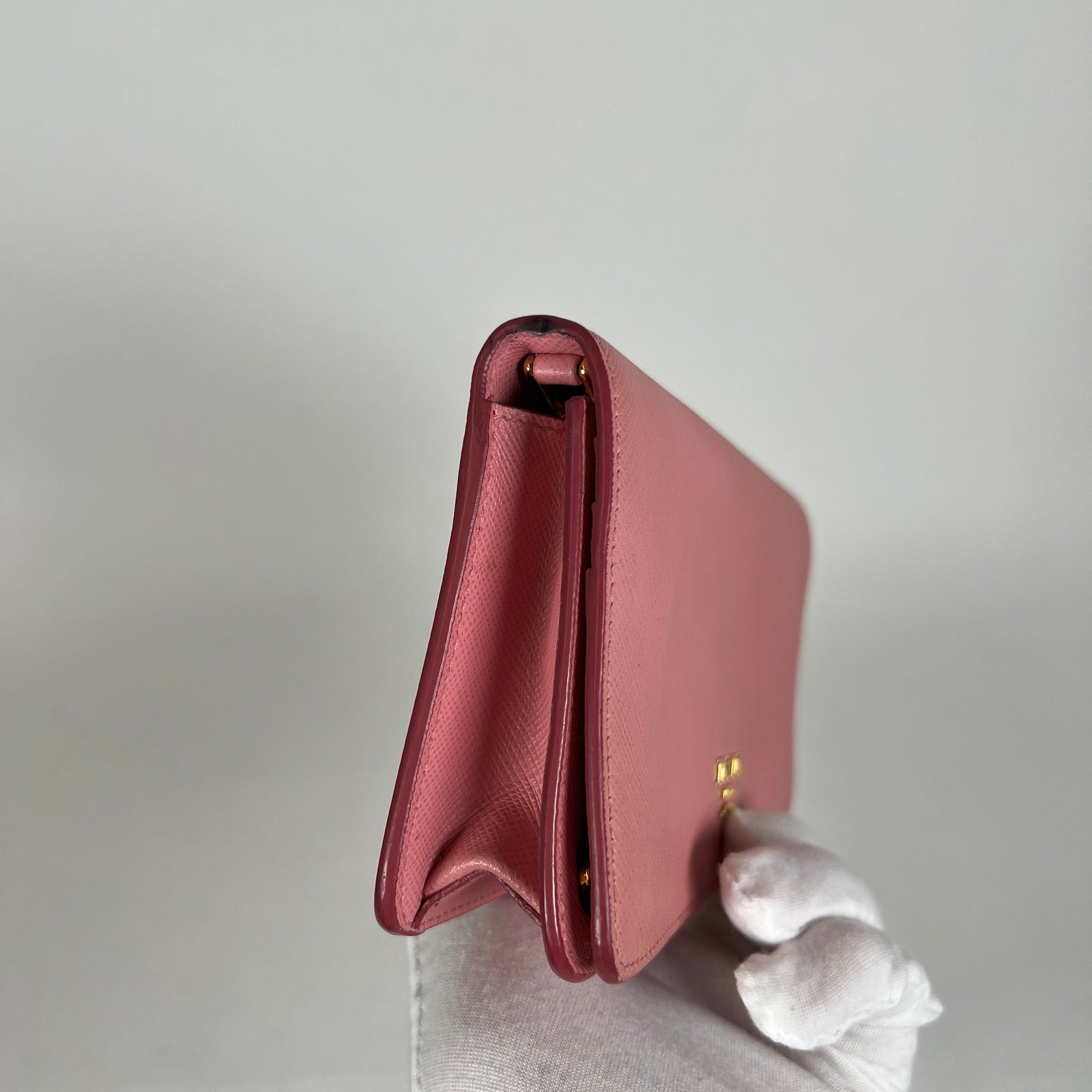 Prada Vitello Saffiano Neutral Pink