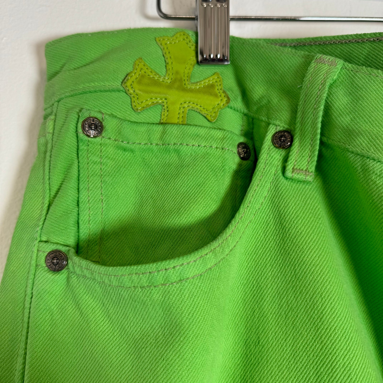 Chrome Hearts Matty Boy Green Patch Jeans Size 34