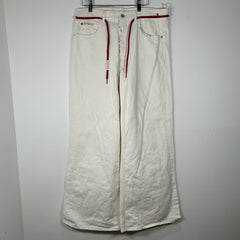 Marni White Stitch Logo Jeans Size 32
