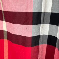 Burberry London Red Check LS Button Up Sz XL