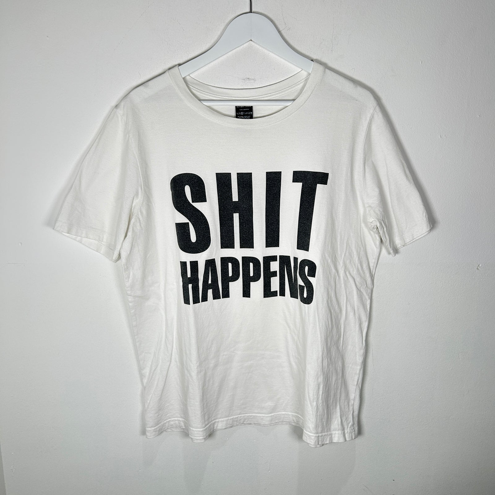 Number (N)ine 'Shit Happens' White T-Shirt Size 4