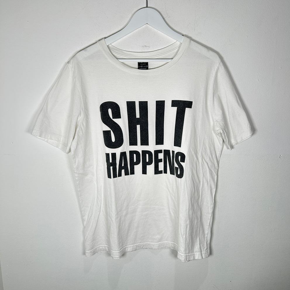 Number (N)ine 'Shit Happens' White T-Shirt Size 4