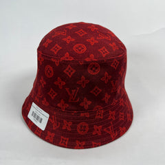 Louis Vuitton Monogram Red Reversible Bucket Hat