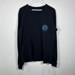 Chrome Hearts Blue Triple Cross Long-sleeve T-Shirt Size L