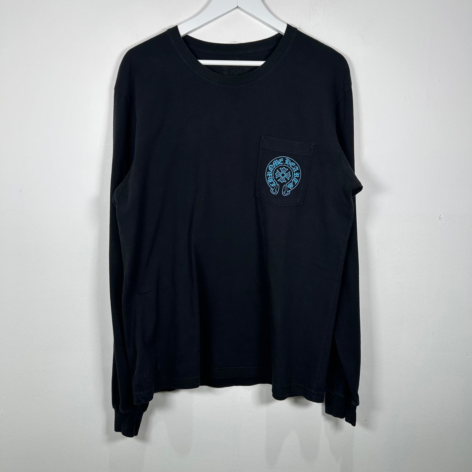Chrome Hearts Blue Triple Cross Long-sleeve T-Shirt Size L