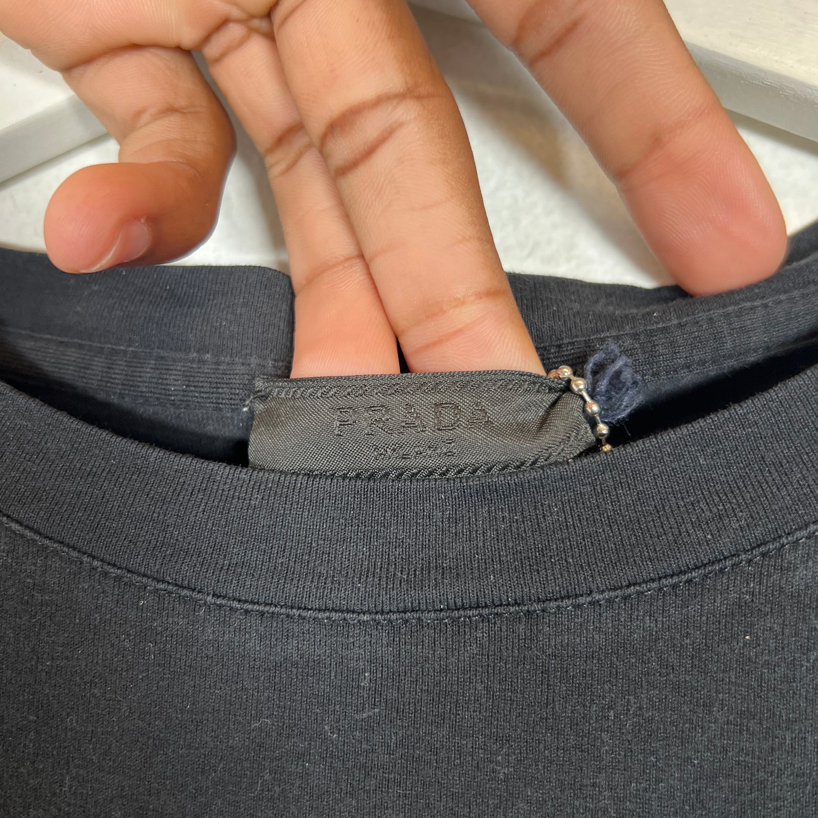 Prada Black Logo T-shirt Size XL