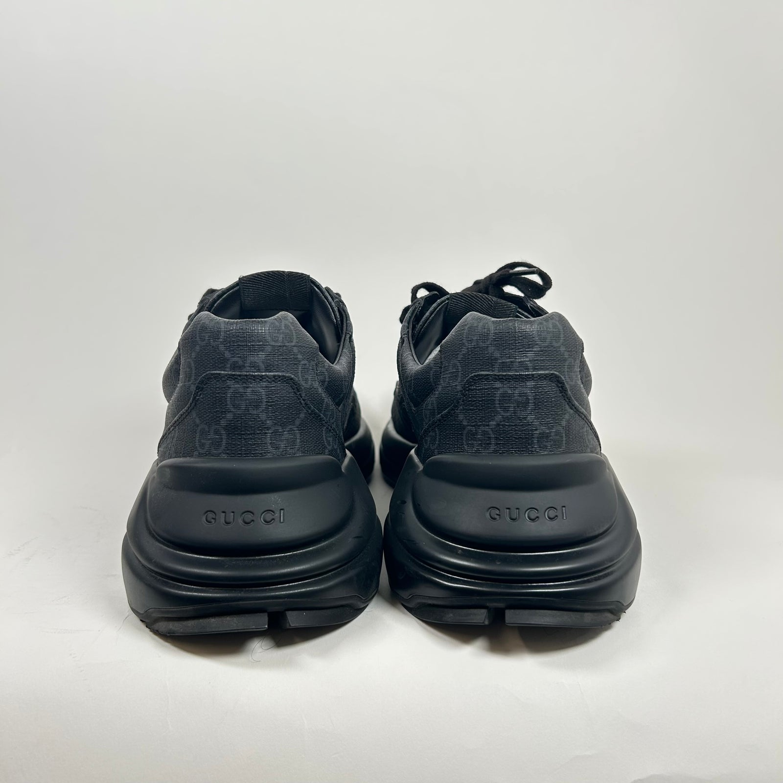 Gucci Black GG Rhyton Sneaker Size GG 12