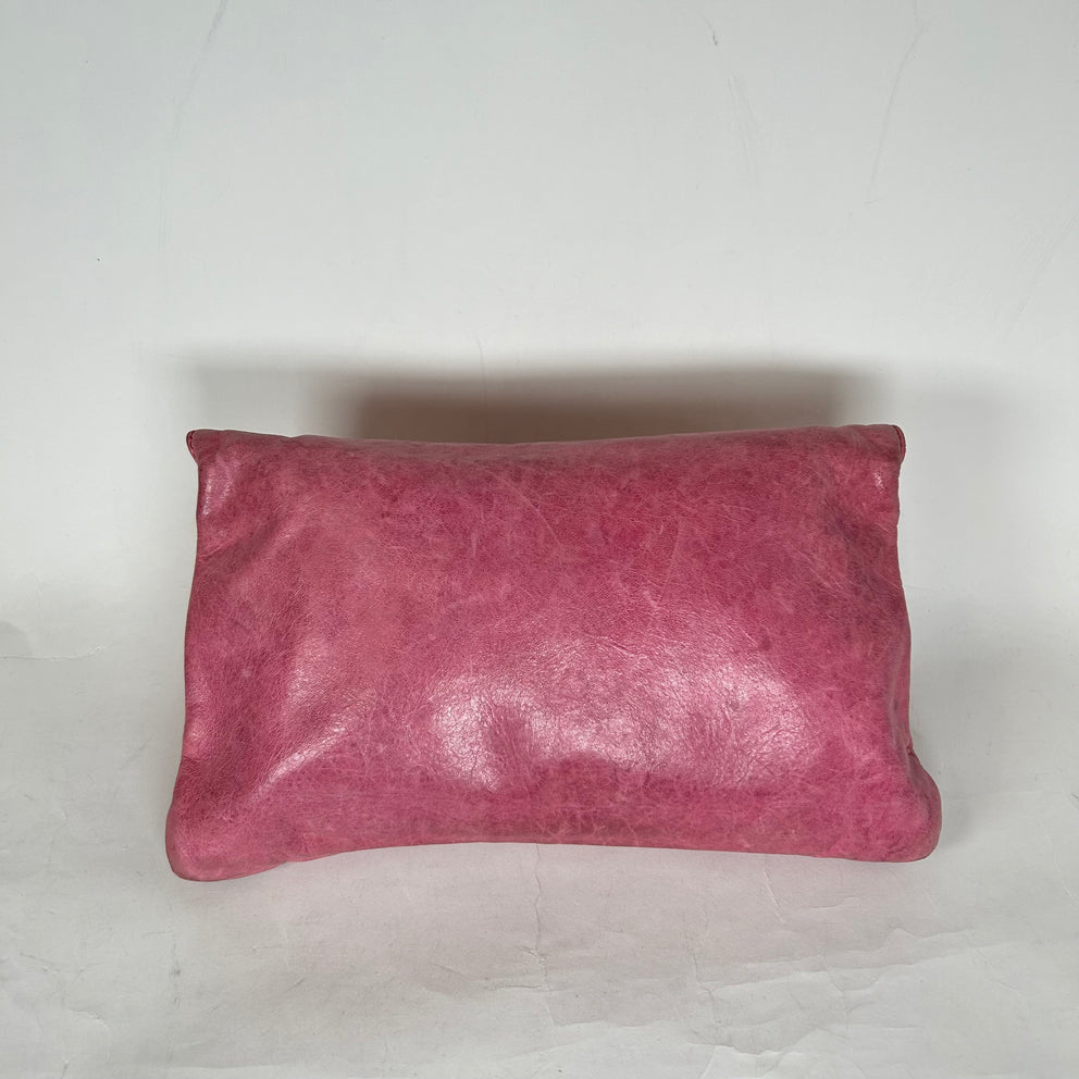 Balenciaga Pink Lambskin Giant Envelope Clutch