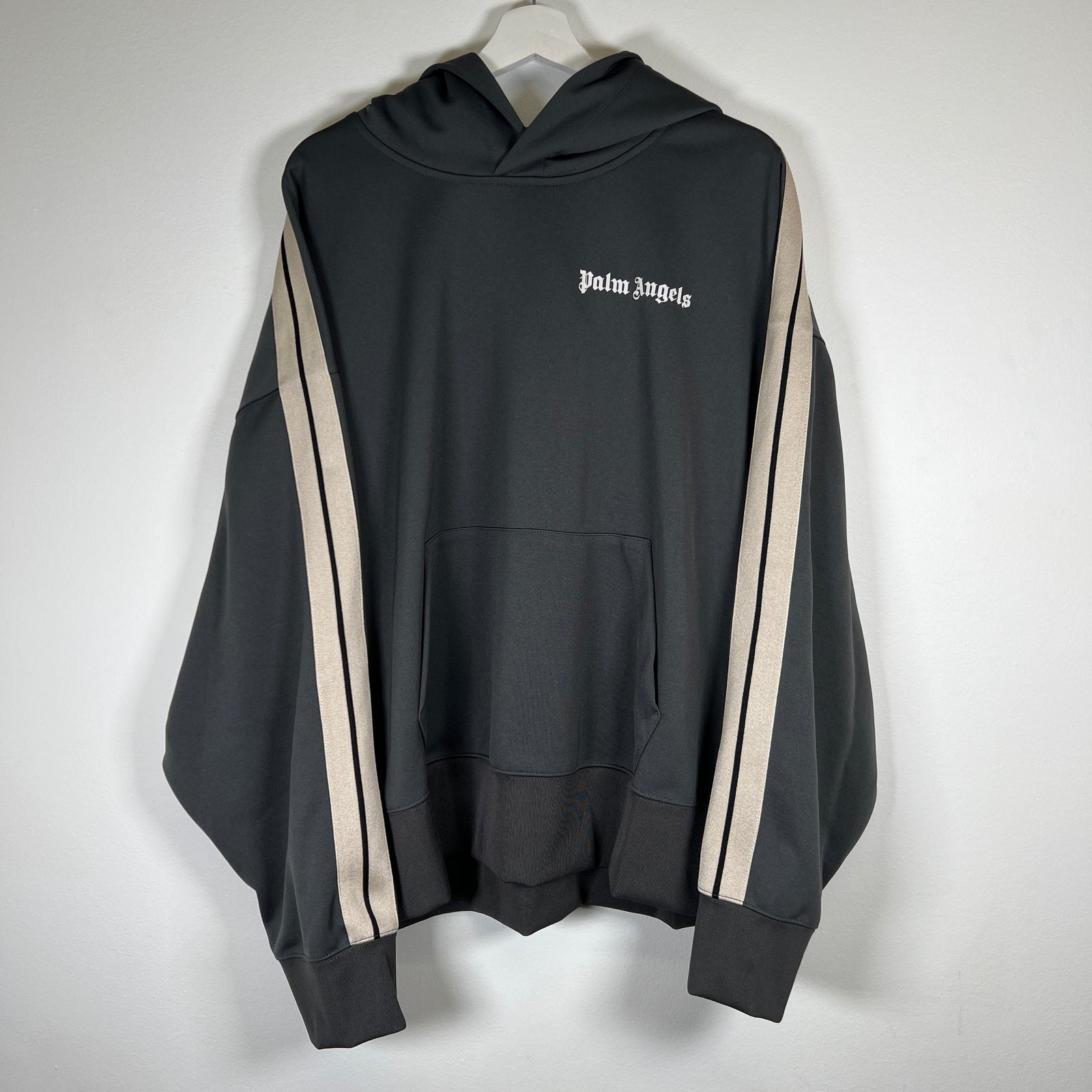 Palm Angels Grey Track Hoodie Size XL