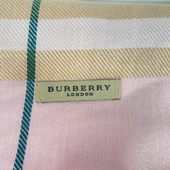 Burberry Pink Nova Check Cashmere Shawl