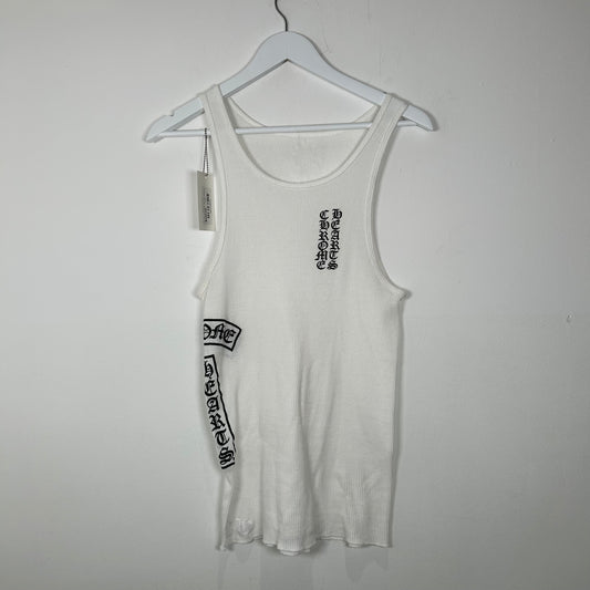 Chrome Hearts White T-Bar Tank Top Size M