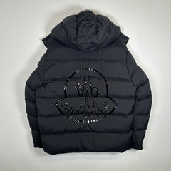 Moncler Black Pallardy Giubbotto Puffer Back Logo Size 2XL