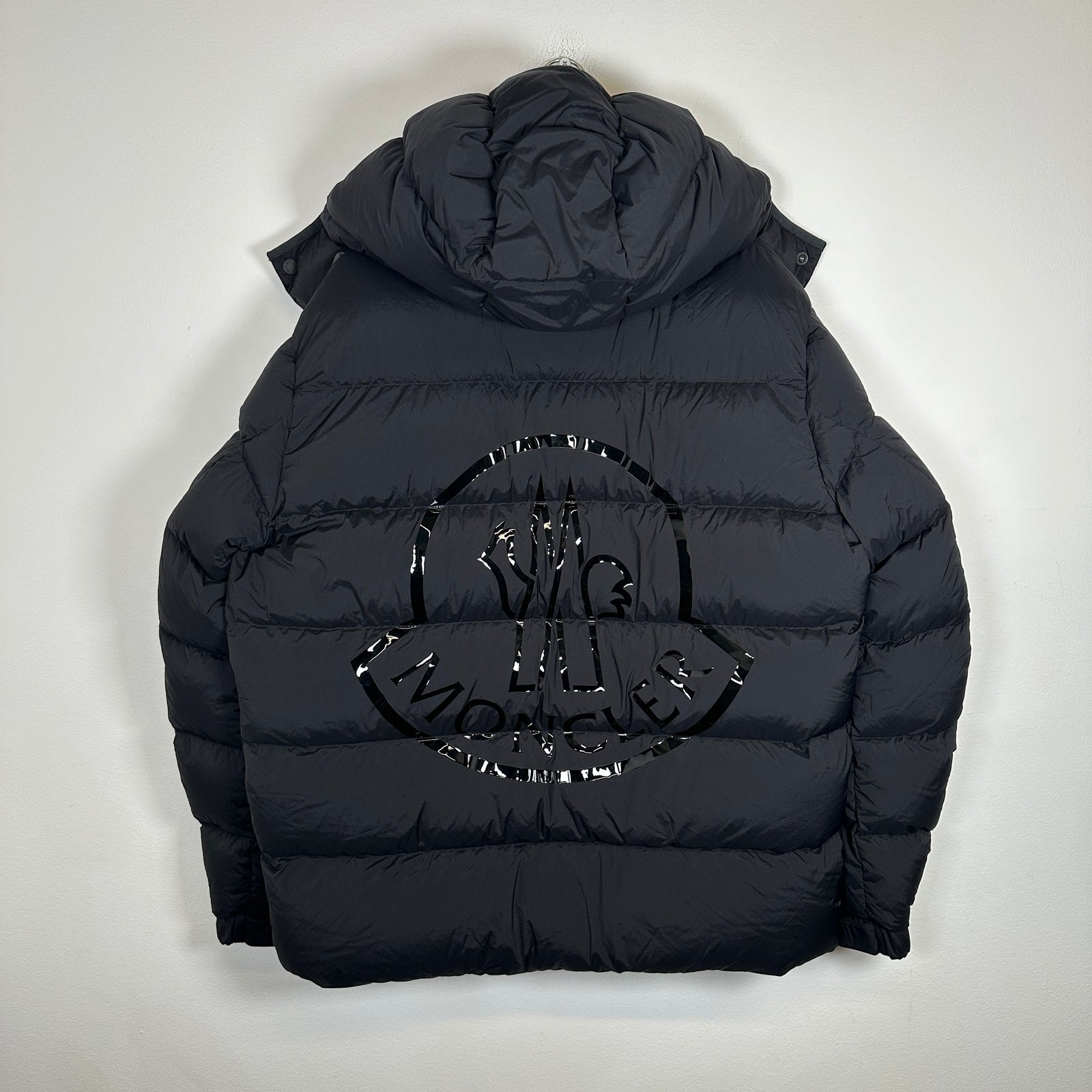 Moncler Black Pallardy Giubbotto Puffer Back Logo Size 2XL