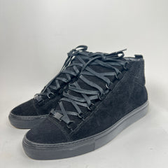 Balenciaga Black Suede Arena Sneakers Size 42