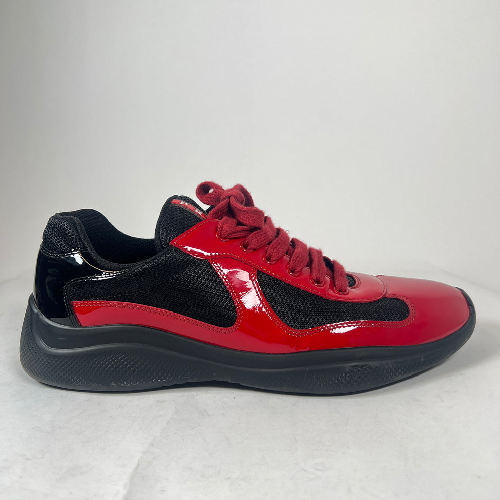 Prada Red/Black Patent Leather Cups Size 9