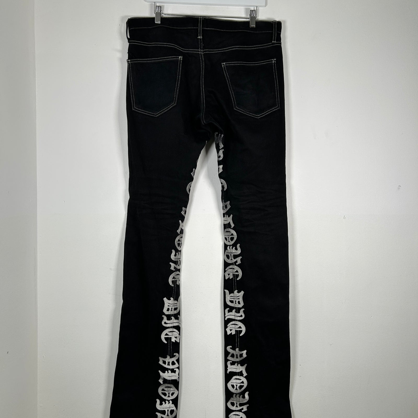 Vlone Black/Silver 'Live & Die' Denim Jeans Size 34