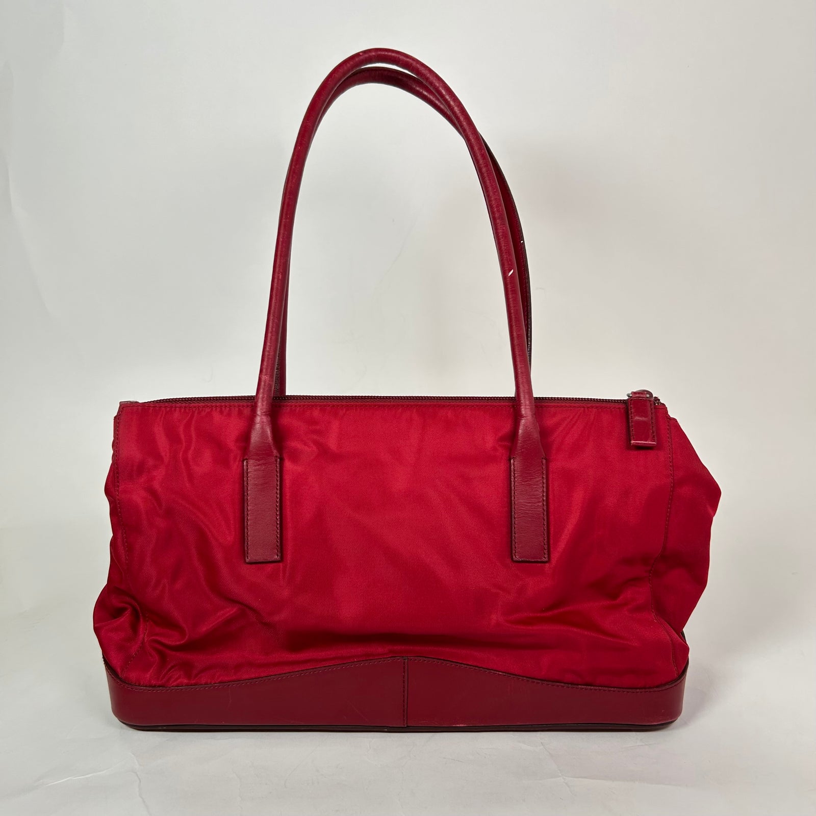 Prada Red Tessuto Nylon Shoulder Bag