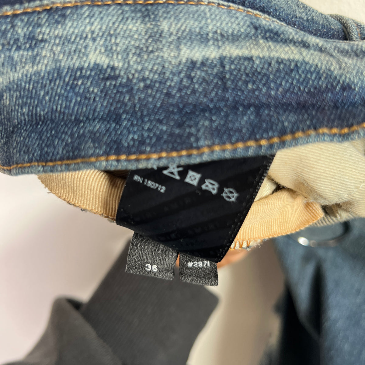 Amiri Deep Classic MX1 Black Patch Denim Jeans