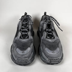Balenciaga Dyed Grey Triple S Sneaker Size 45