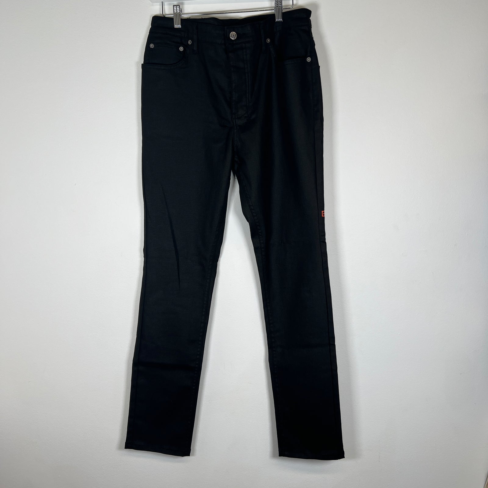 Ksubi Black Waxed Denim Size 36