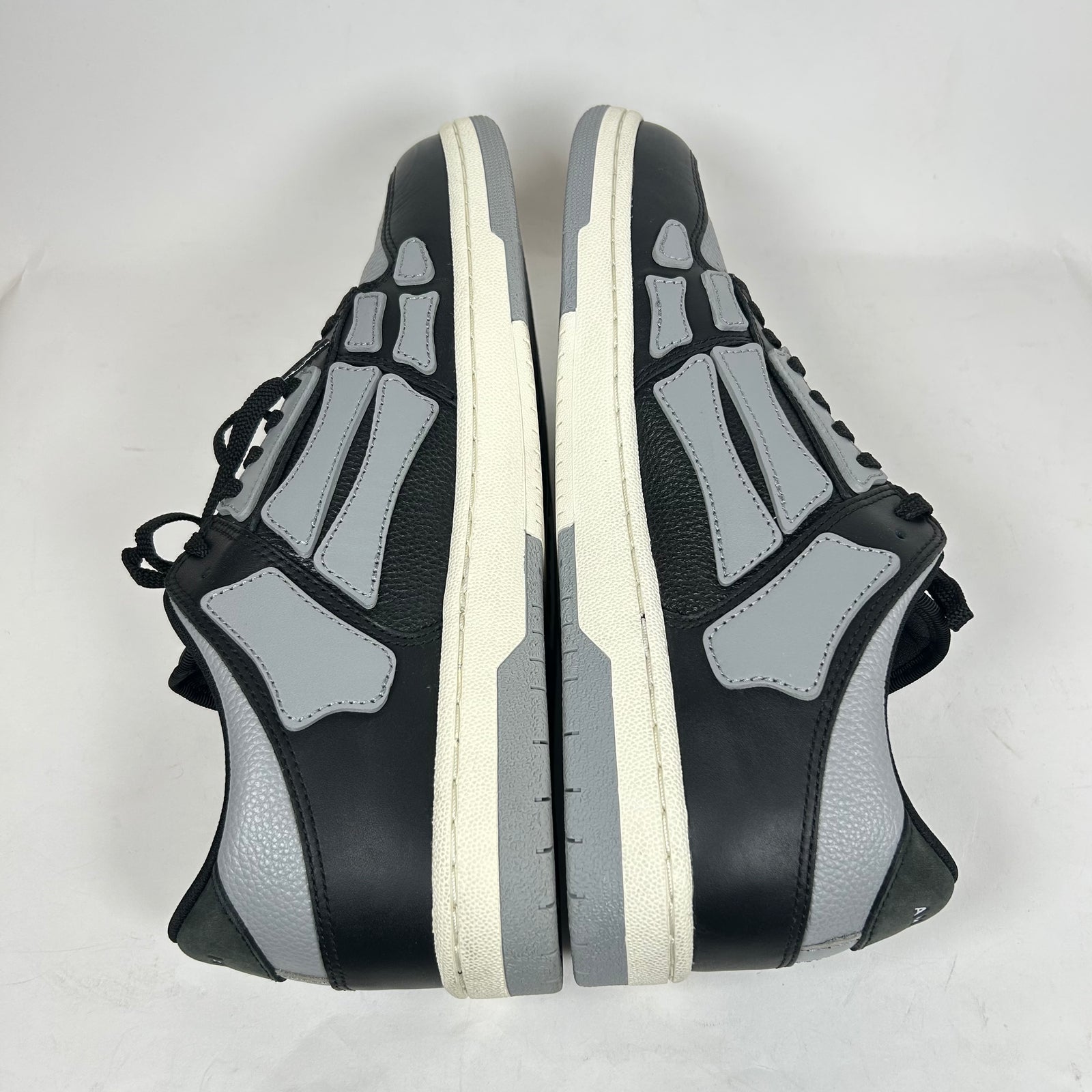Amiri Black/Grey Skel Low Top Sneaker Size 46