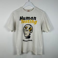 Human Made White 'Human Testing' T-Shirt Size M