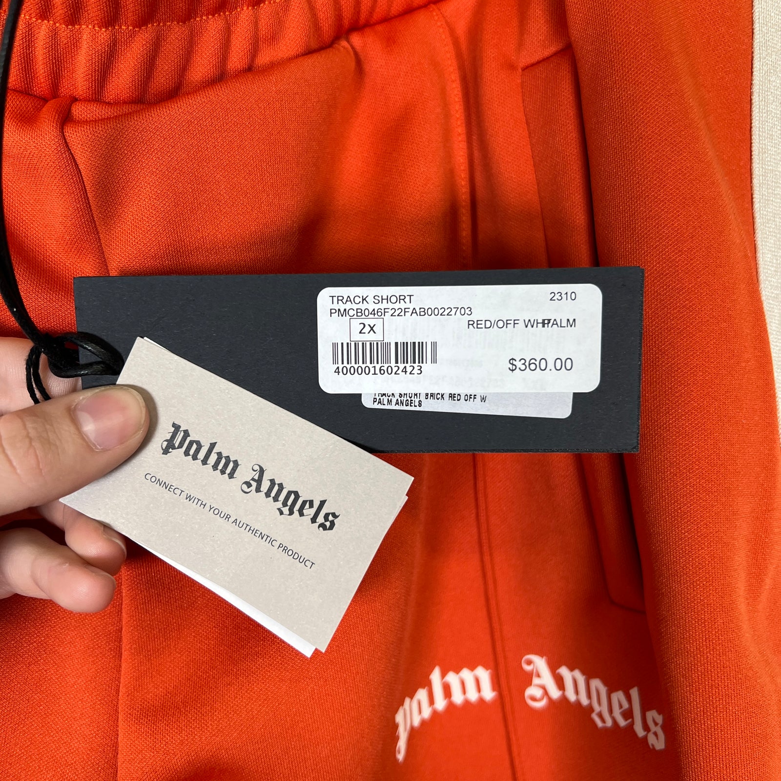 Palm Angels Orange Track Shorts XXL