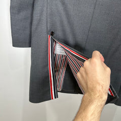 Thom Browne Grey Suit Trench Coat