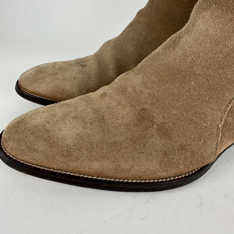 Saint Laurent Tan Jodhpur Suede Boot Size 41