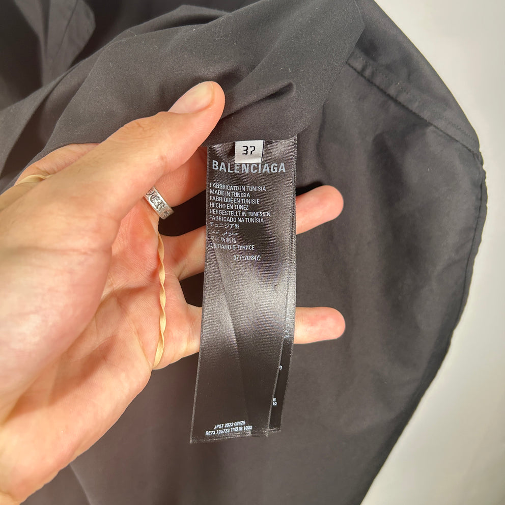 Balenciaga Black Short Sleeve Button-Up Shirt Size XL