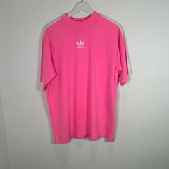 Balenciaga X Adidas 3-Stripe Pink T-Shirt Size S