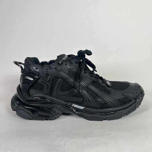 Balenciaga Matte Black Mesh Runners