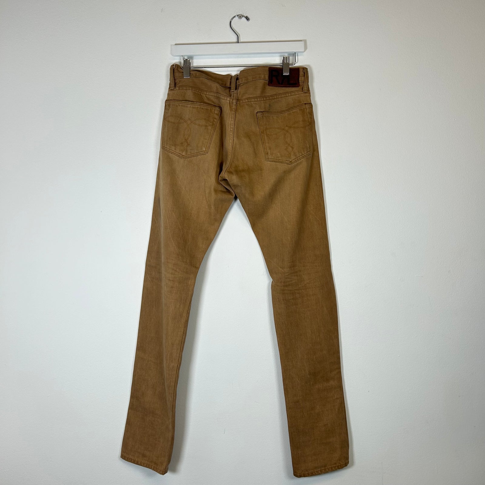 RRL Tan Slim Jeans Size 28