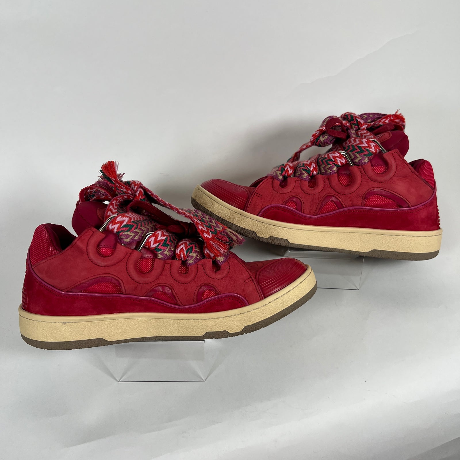 Lanvin Red Curb Sneakers Sz 44