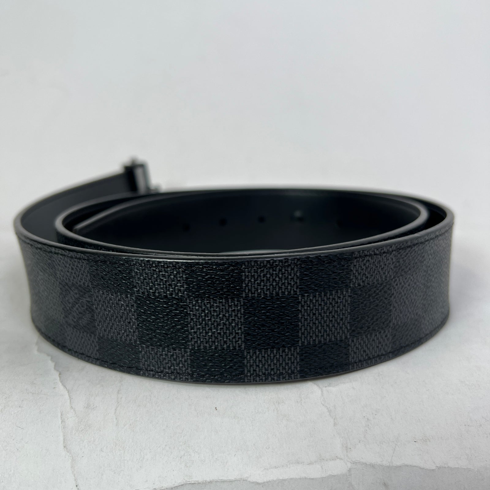 Louis Vuitton Damier Graphite LV Initiales 40MM Belt