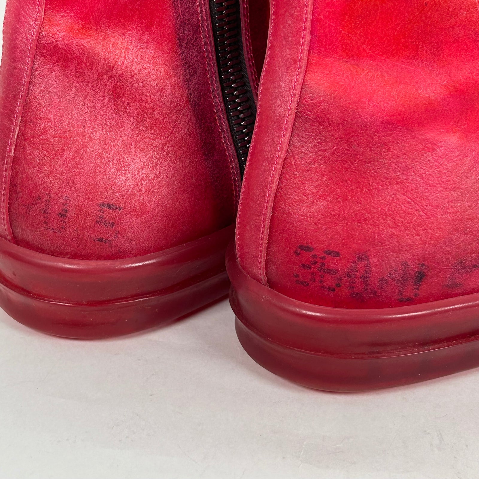 Rick Owens Pink 'Flesh' Ramone High-Top Size 14