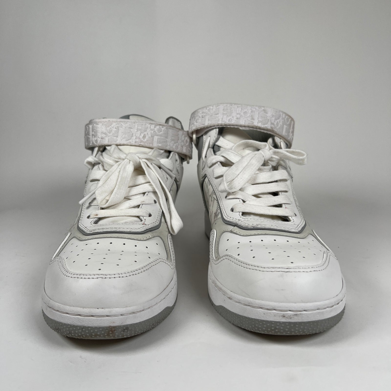 Dior B27 White/Gray Oblique Hightops Size 10