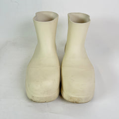 Bottega Veneta Cream Puddle Boots Size 43
