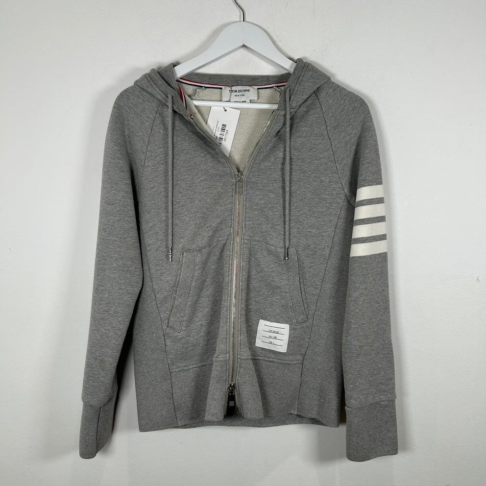 Thom Browne 4-Bar Zip Up Hoodie Size 2