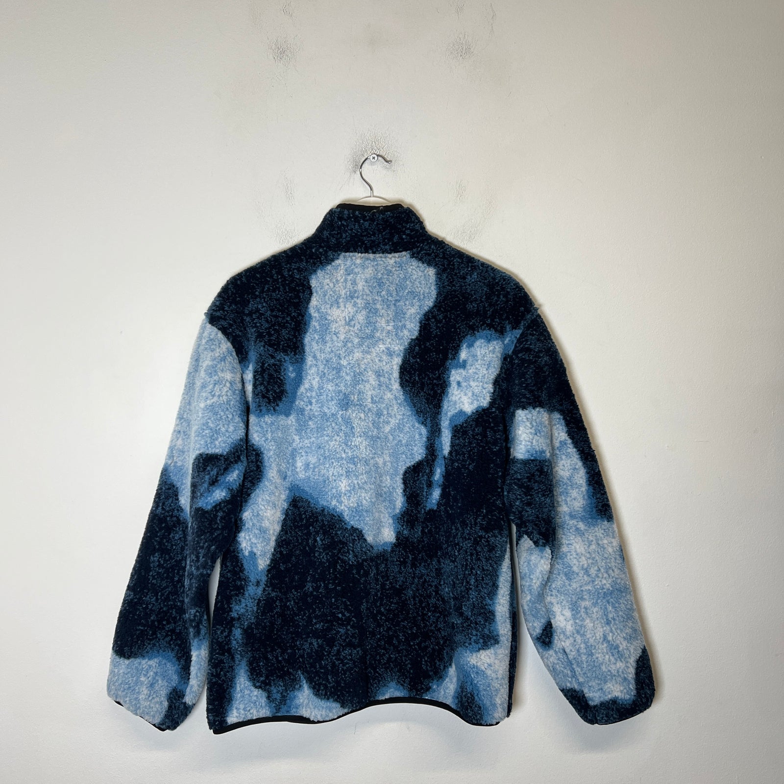 Supreme x The North Face Blue Bleached Denim Fleece Jacket Size S