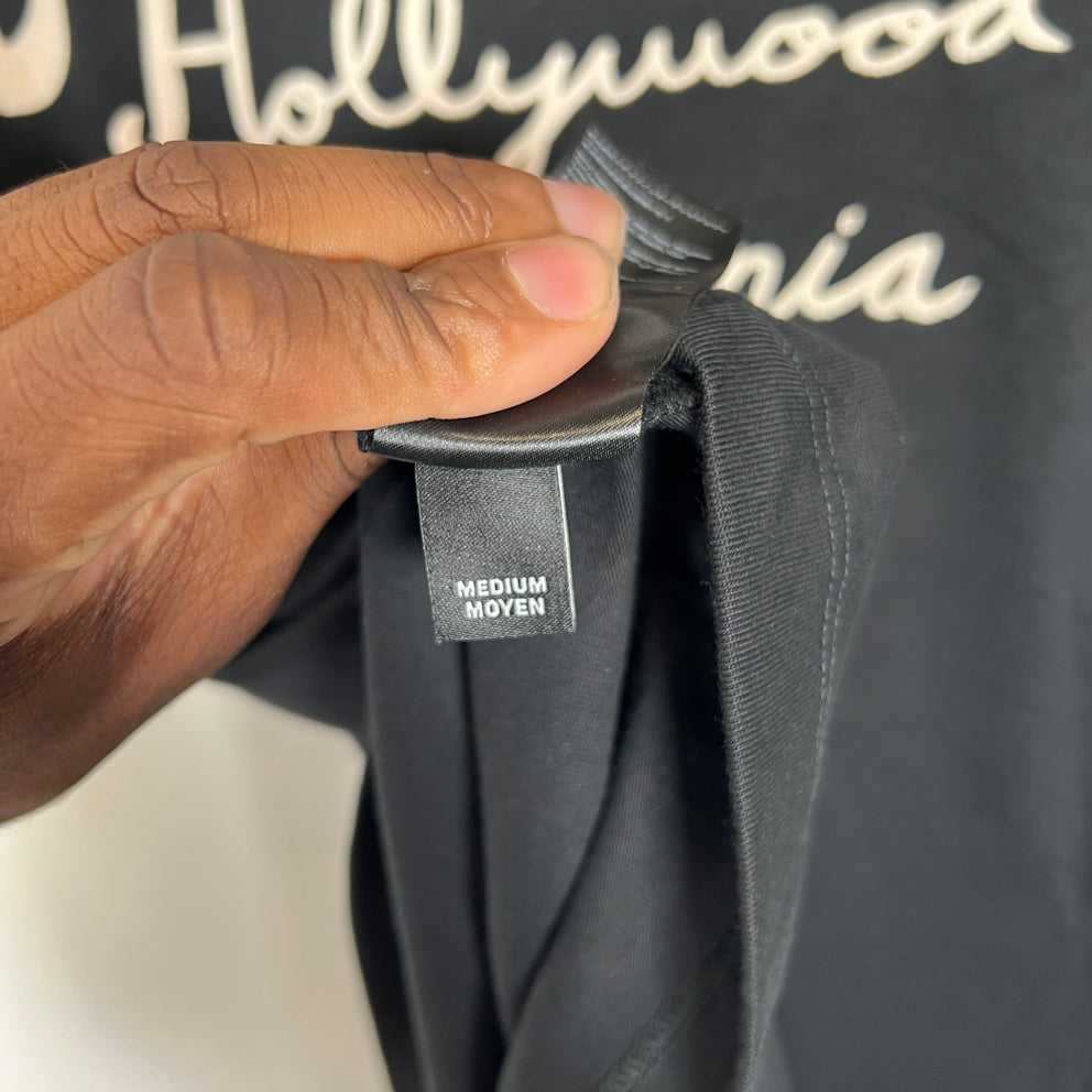 Amiri Black Hollywood Logo T-Shirt Size M
