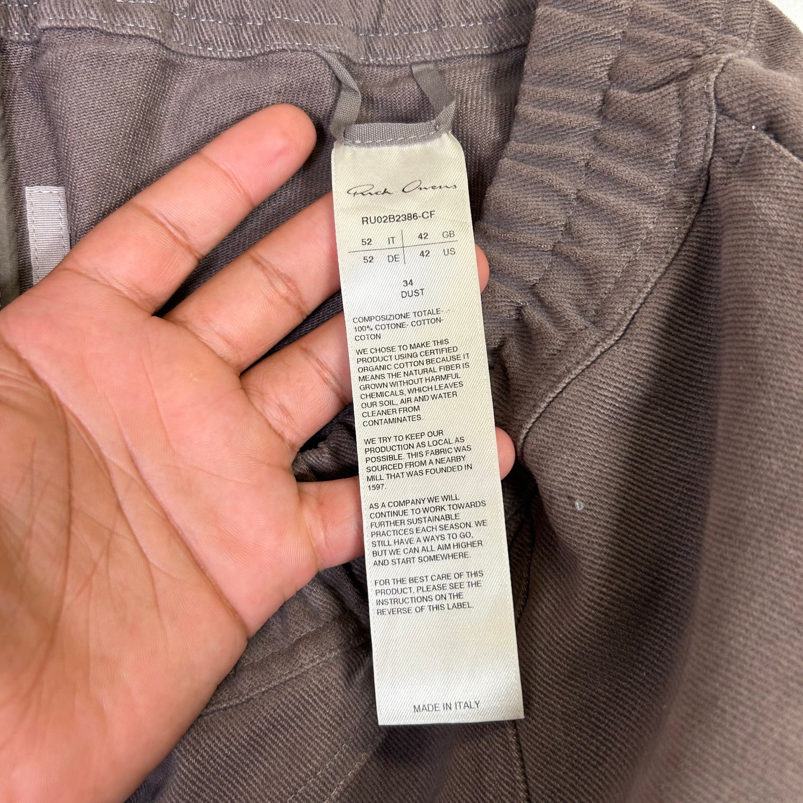 Rick Owens Dust Penta Boxer Shorts
