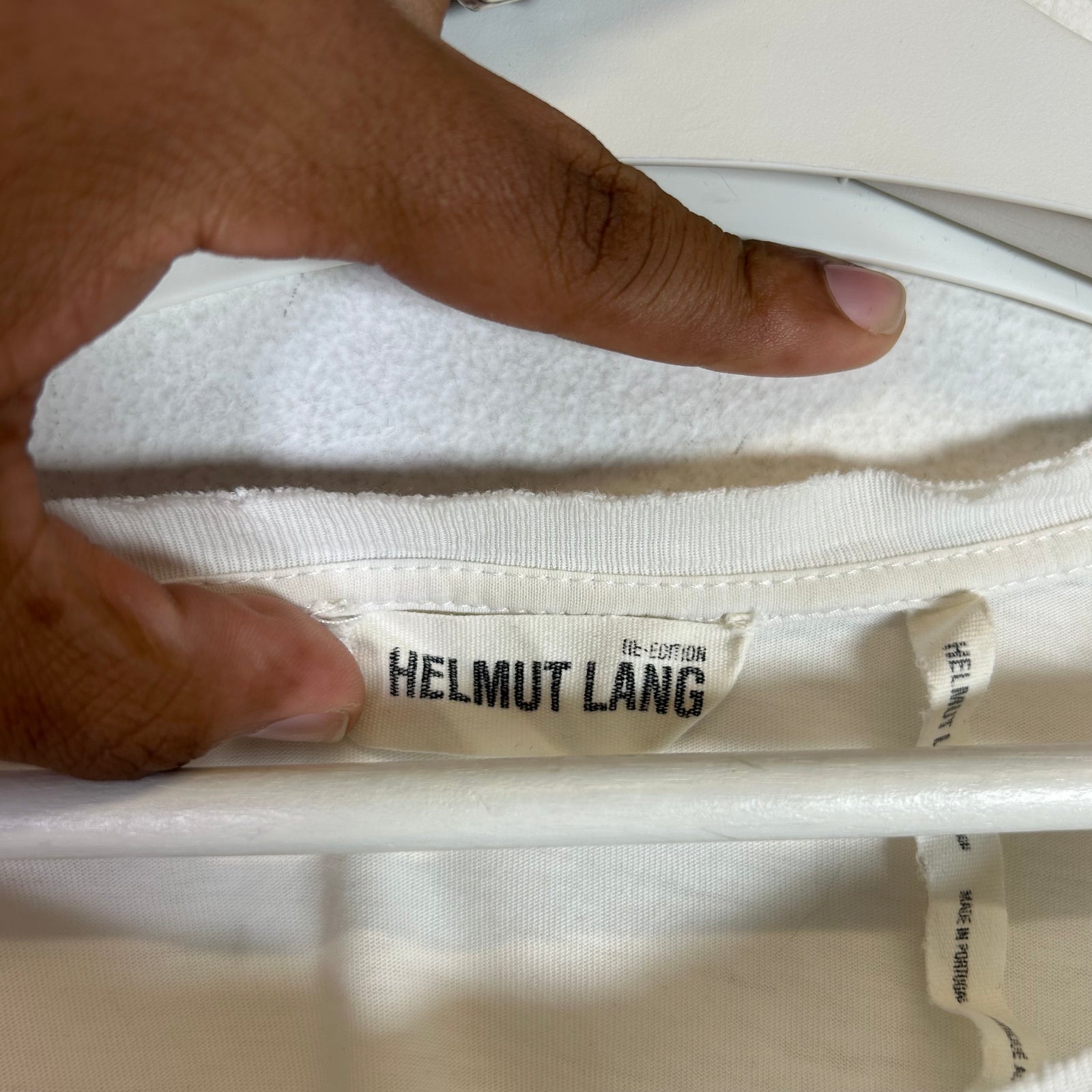 Helmut Lang White Re-Edition Cowboy T-Shirt Size L