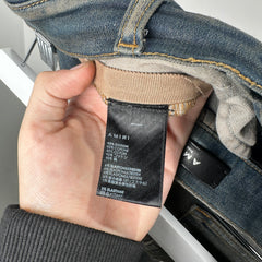 Amiri Blue Washed Plaid MX1 Jeans Size 31