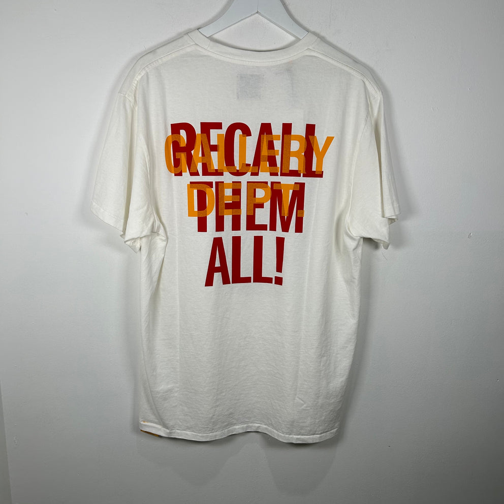 Gallery 'G-Ball' Graphic White T-Shirt Size L