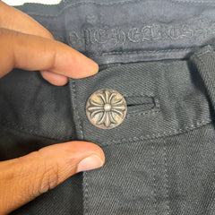 Chrome Hearts Black Raw Denim Jeans Size 30